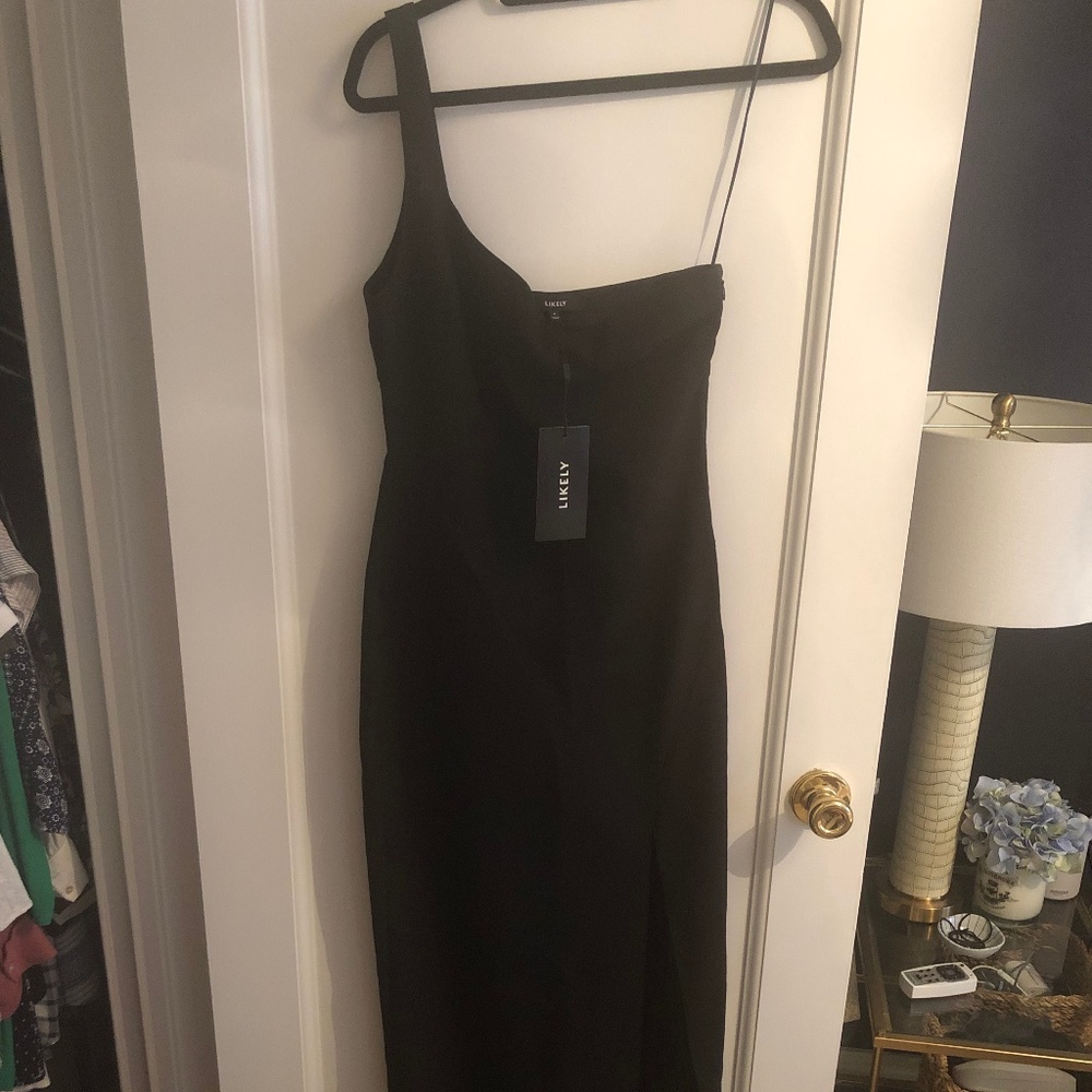 Likely Camden One-Shoulder Gown (Black; 6)